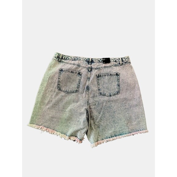 NEW Wild Fable High Rise Pink Denim Bermuda Shorts Size 24W - Picture 3 of 9